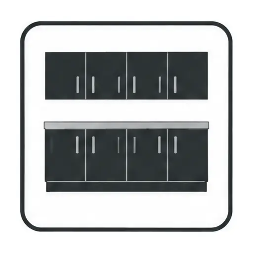 Schematic: Base and wall cabinets
