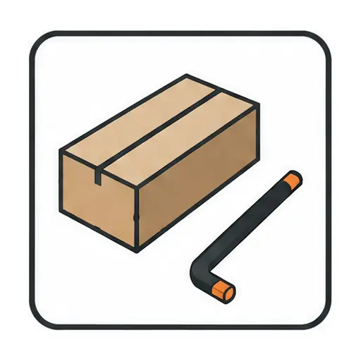 Schematic: Ready-to-assemble system, installed (budget)